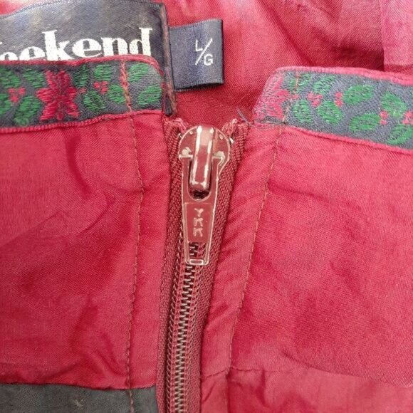 Vintage WEEKEND EDITION Windbreaker Jacket Patchwork Dolman Sleeve Sz L - Picture 14 of 14